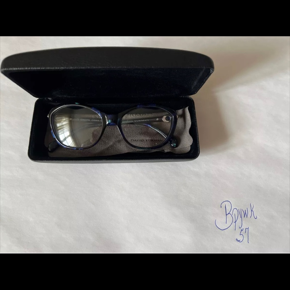 David Yurman Small Aviator Eye Wear Optical Vision Glasses DY604 01/BK  PVD